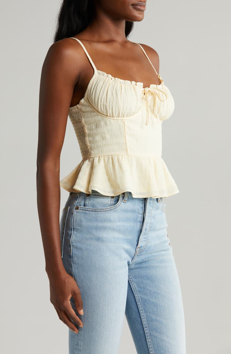 All in Favor Peplum Bustier Camisole, Alternate, color,