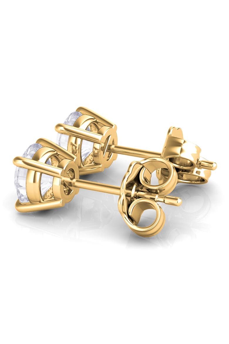 Round Lab Created Diamond Stud Earrings, Alternate, color, 5.00 CTW YELLOW GOLD