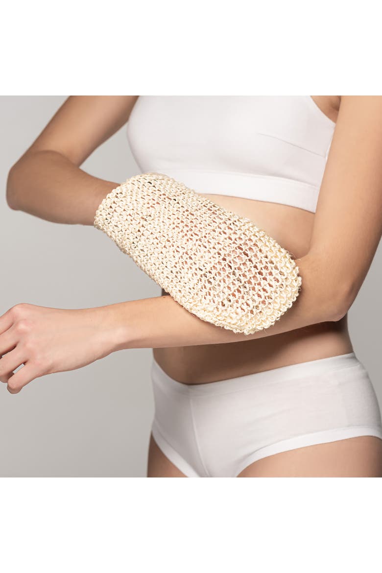Sisal Hemp Bath Glove, Pack of 2, and 4-in-1 Foot Scrubber Bundle, Alternate, color, Multicolor