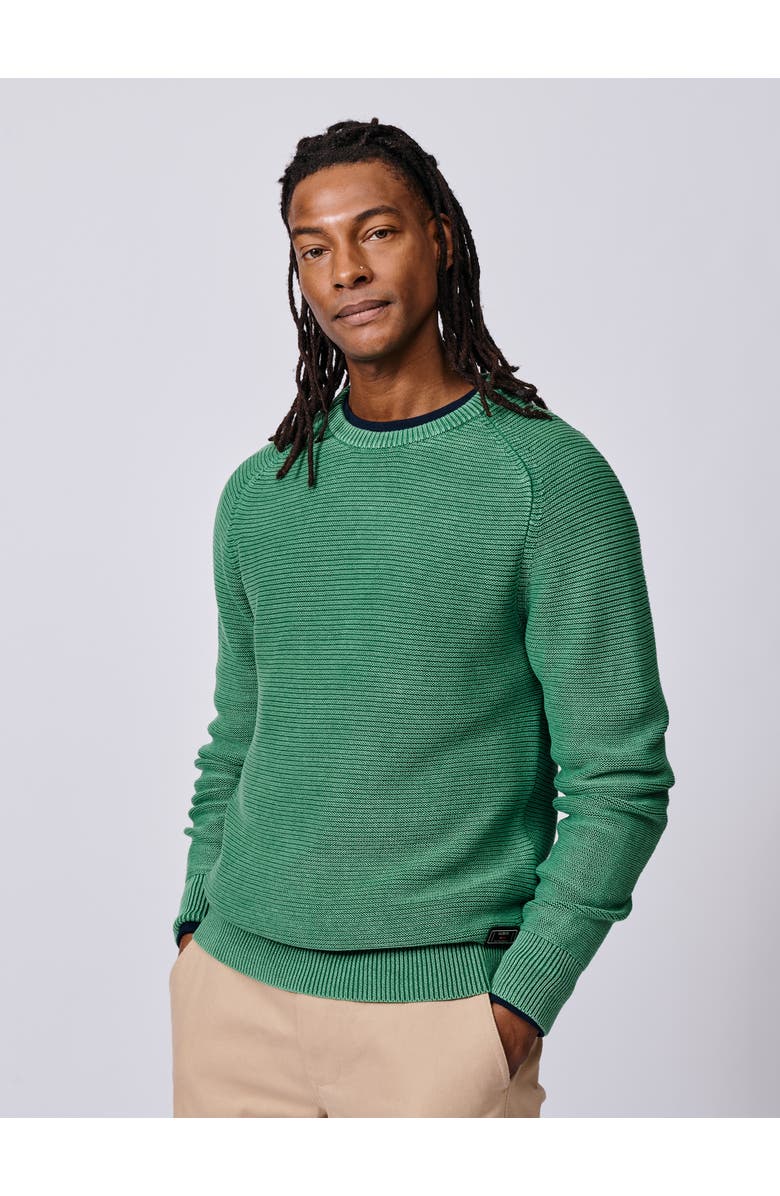 Aubin Saxilby Tuck Stitch Crew Neck Jumper, Main, color, Green
