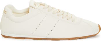 Miu Miu Leather Low Top Sneaker (Women) | Nordstrom