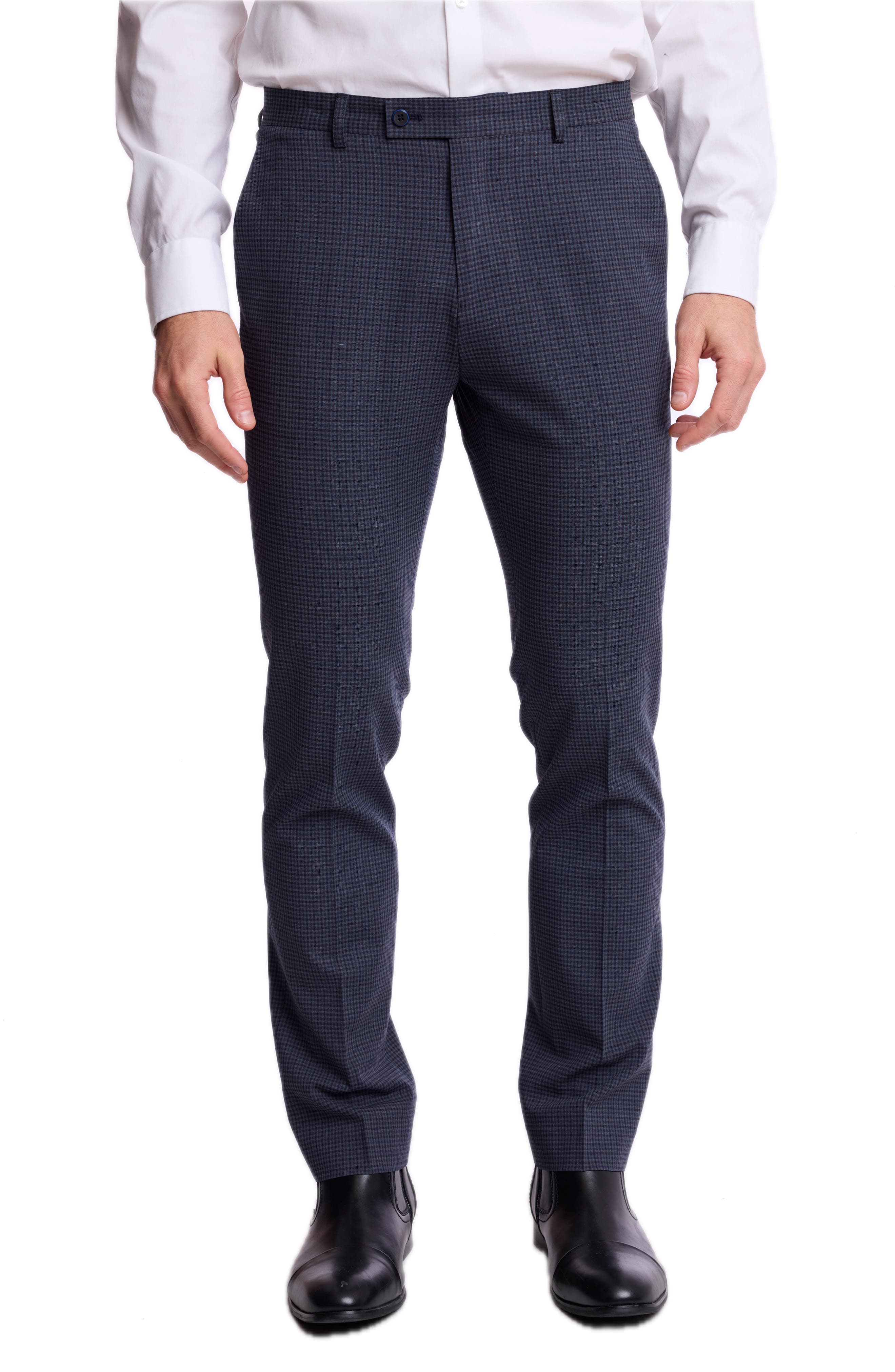 Downing Slim Fit Gingham Stretch Pants