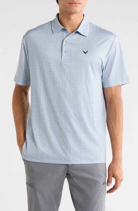Chevron Foulard Print Short Sleeve Polo