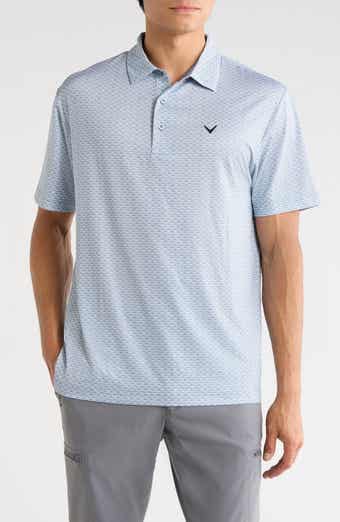 Chevron Foulard Print Short Sleeve Polo