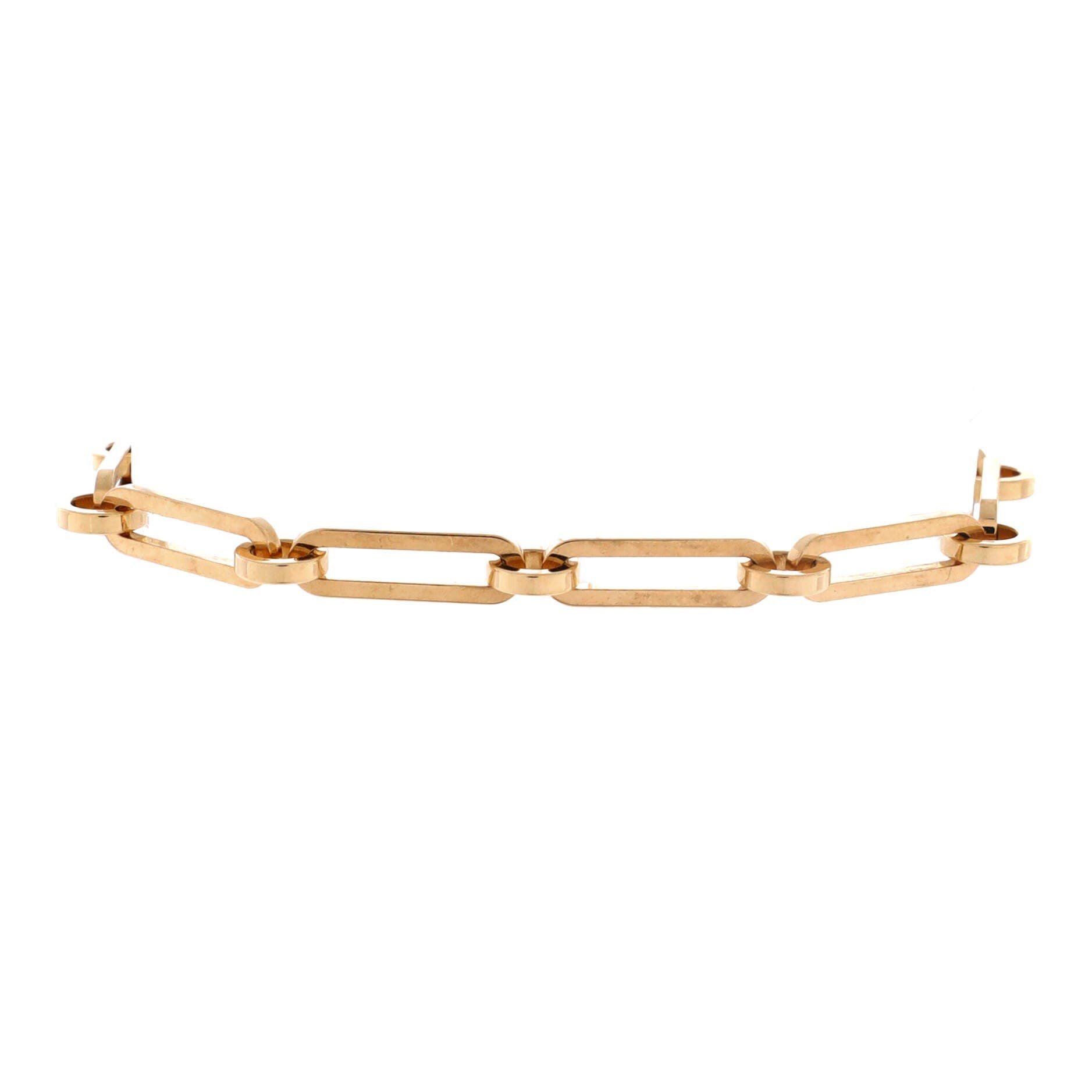 Pre-Owned Hermes Kelly Chaine Bracelet 18K Yellow Gold with Diamonds Small, Alternate, color, Yellow Gold