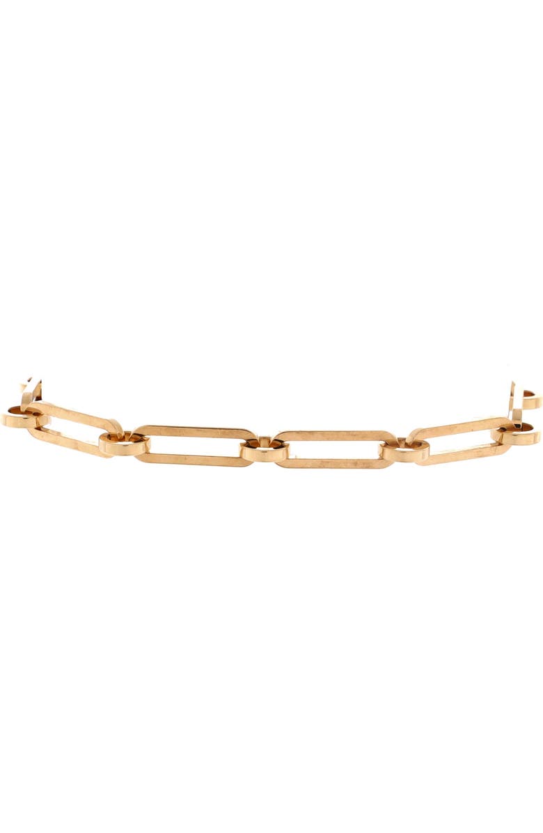 Pre-Owned Hermes Kelly Chaine Bracelet 18K Yellow Gold with Diamonds Small, Alternate, color, Yellow Gold