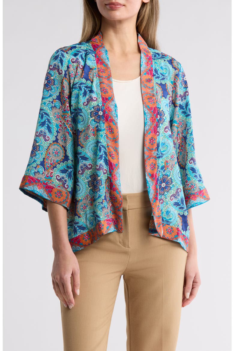 Paisley Cover-Up, Main, color, BLUE/ORANGE