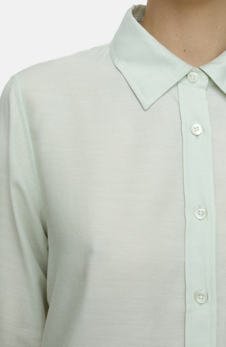 Closed Cotton & Cashmere Blend Button-Up Shirt, Alternate, color, Giada Green