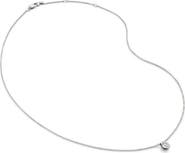 Monica Vinader Lab Created Solitaire Diamond Pendant Necklace