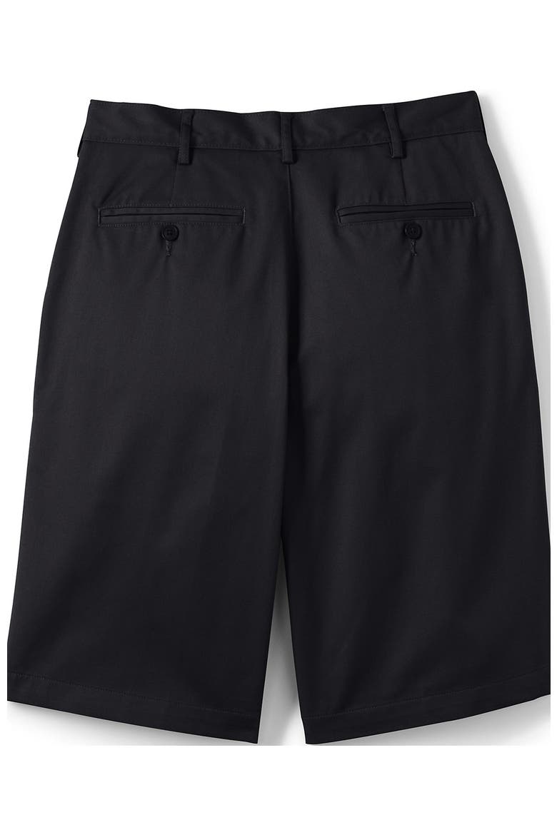 School Uniform Young  Plain Front Blend Chino Shorts, Alternate, color, Black