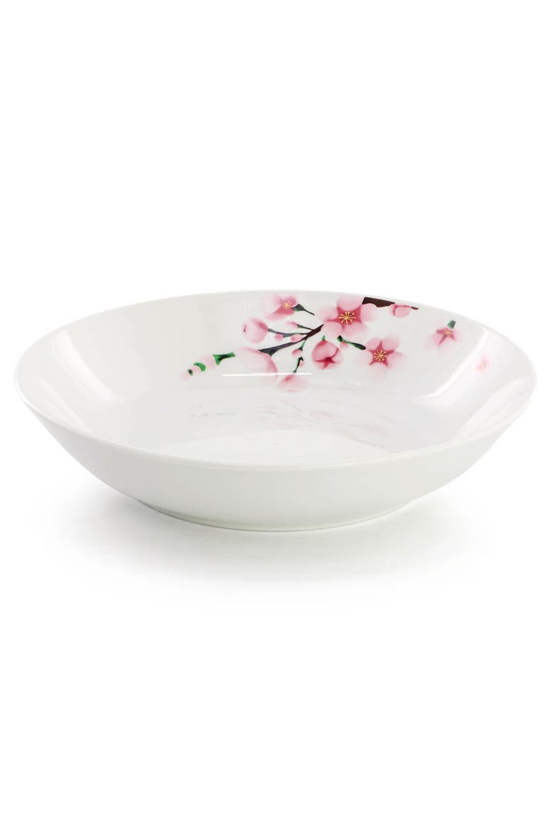 Tamara 16 Piece Porcelain Double Bowl Dinnerware Set, Alternate, color, White
