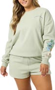 O'Neill Petal Oversize Cotton Blend Crewneck Sweatshirt