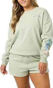 O'Neill Petal Oversize Cotton Blend Crewneck Sweatshirt