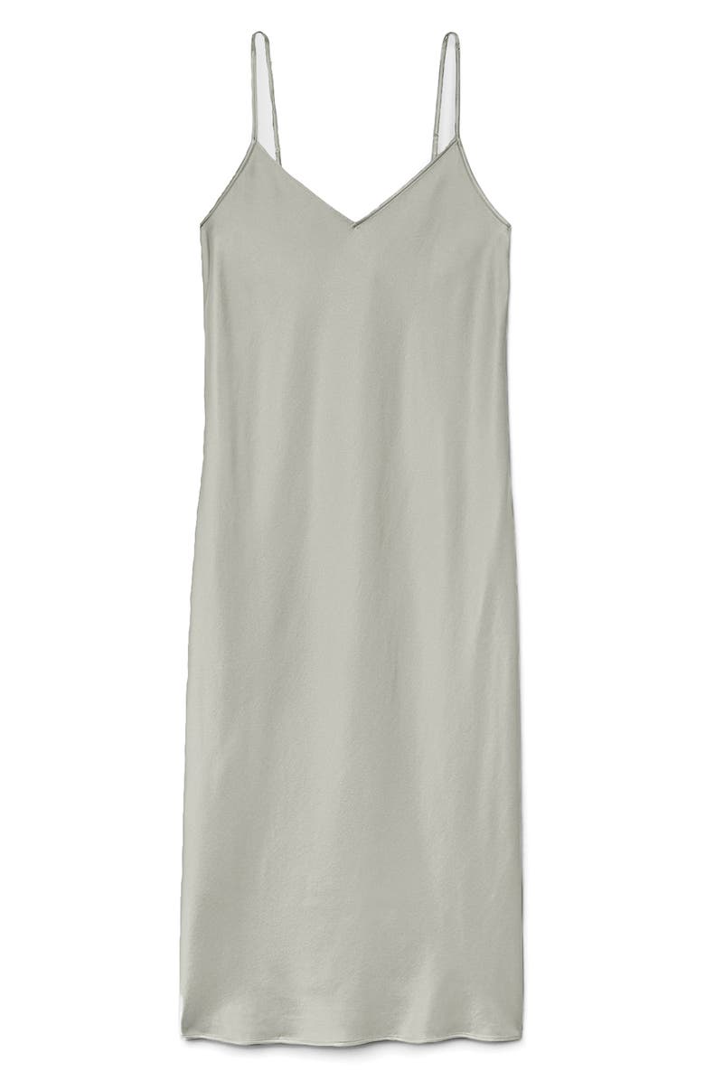 Club Monaco Silk Charmeuse Midi Slipdress, Alternate, color,