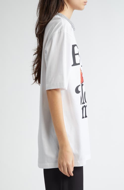 3.1 Phillip Lim Enjoy The Moment Embellished Tee In White Multi