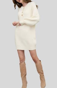 Blu Pepper Long Sleeve Sweater Dress