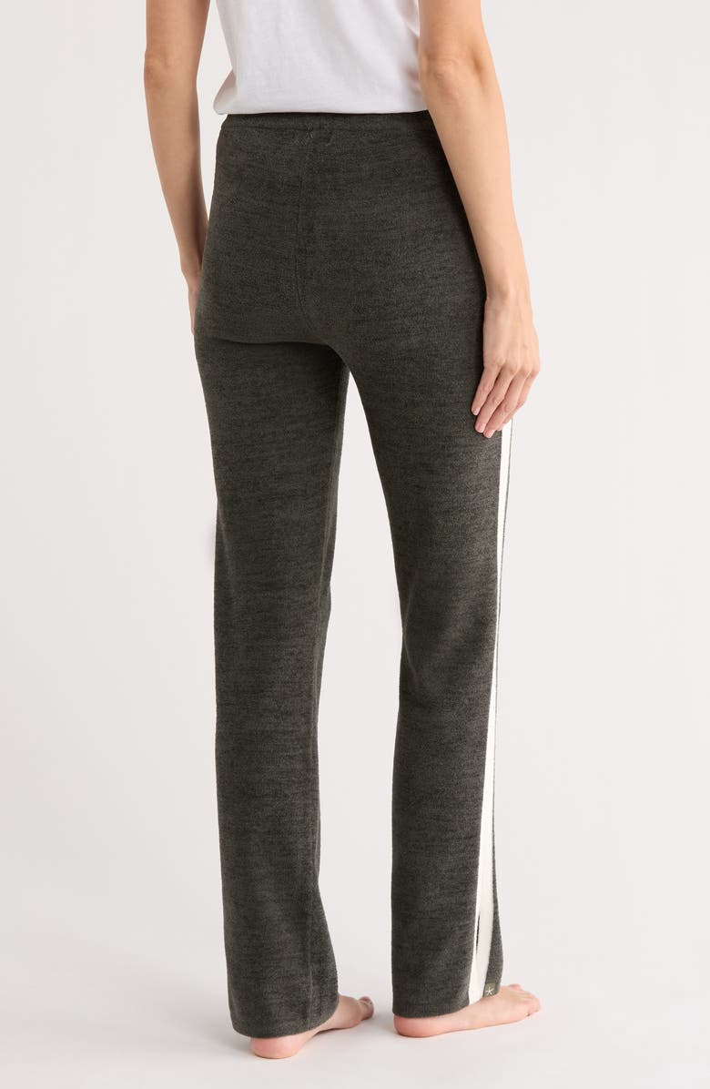Barefoot Dreams<sup>®</sup> CozyChic<sup>®</sup> Ultra Lite<sup>®</sup> Side Stripe Slim Straight Leg Pants, Alternate, color, Dark Moss/ Pearl