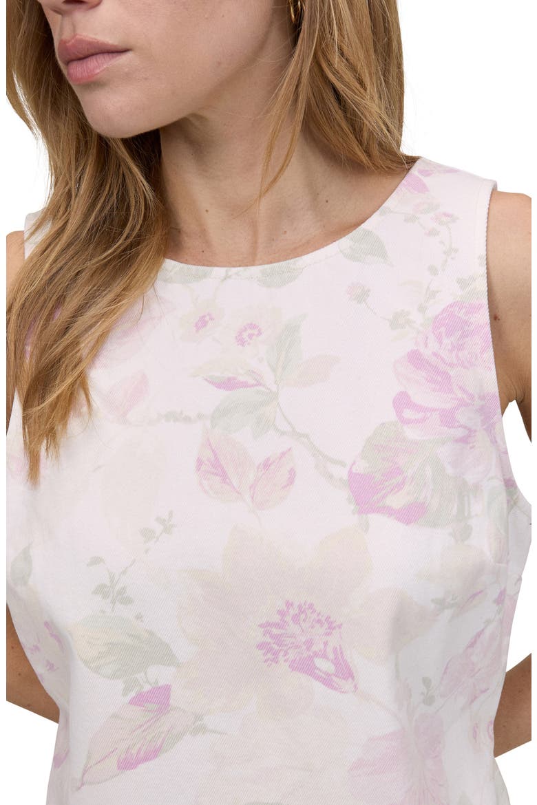 Louis Floral Print Minidress, Alternate, color, WHITE