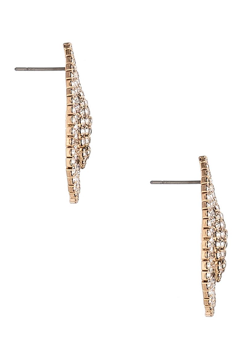 Crystal Teardrop Stud Earrings, Alternate, color, GOLD