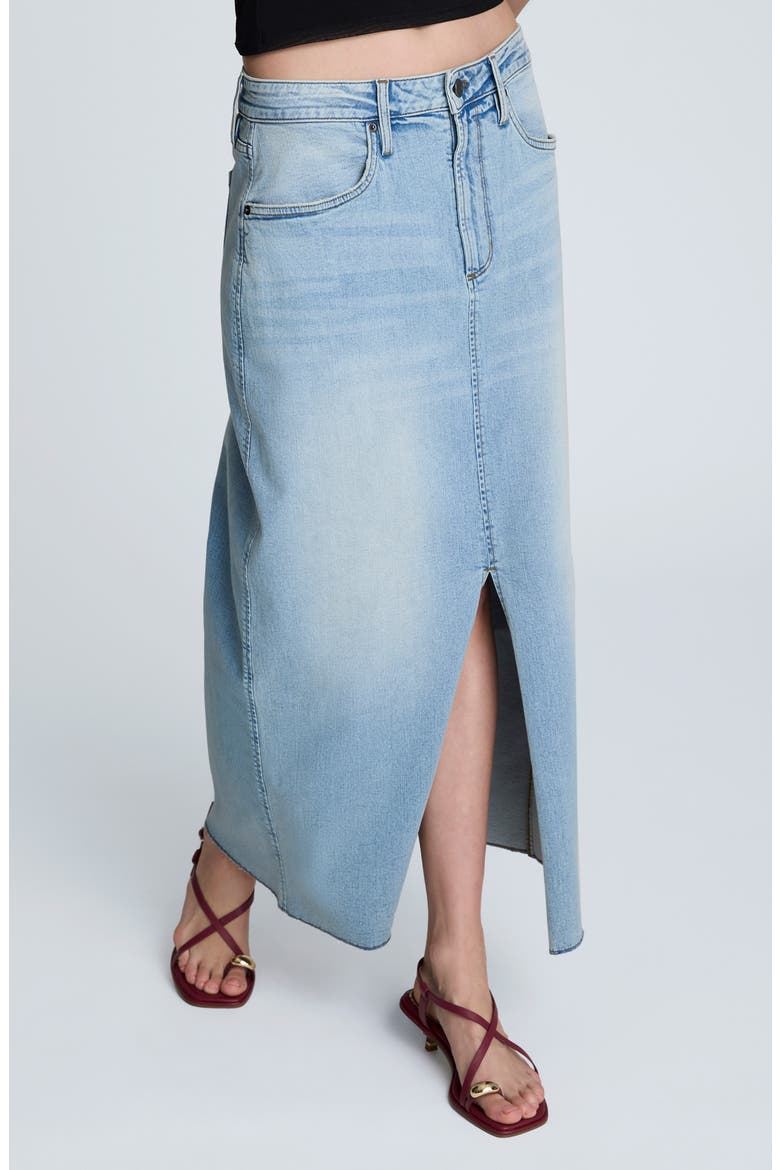 Denim Maxi Skirt, Alternate, color, VISTA WASH
