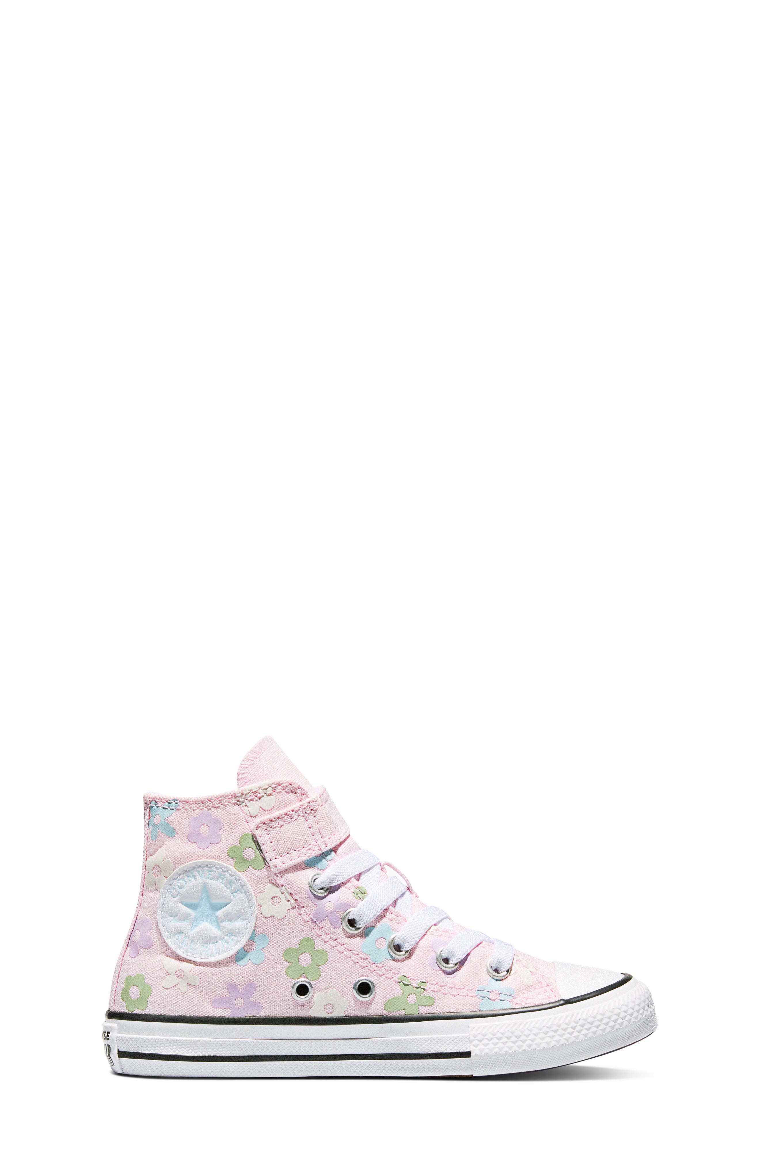 Converse Kids' Chuck Taylor All Star Easy On Canvas High Top Sneaker, Alternate, color, New Found Bloom/ White