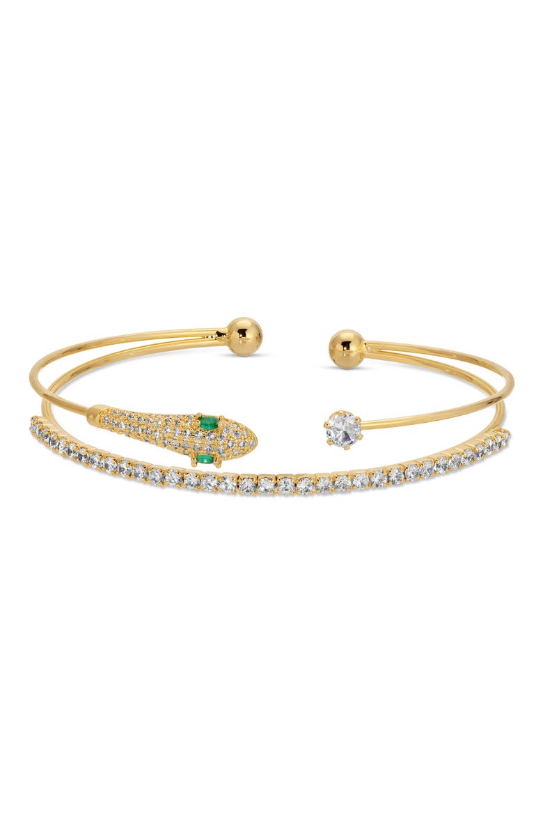 Ebony CZ 2-Pack Assorted Bracelets, Alternate, color, GOLD