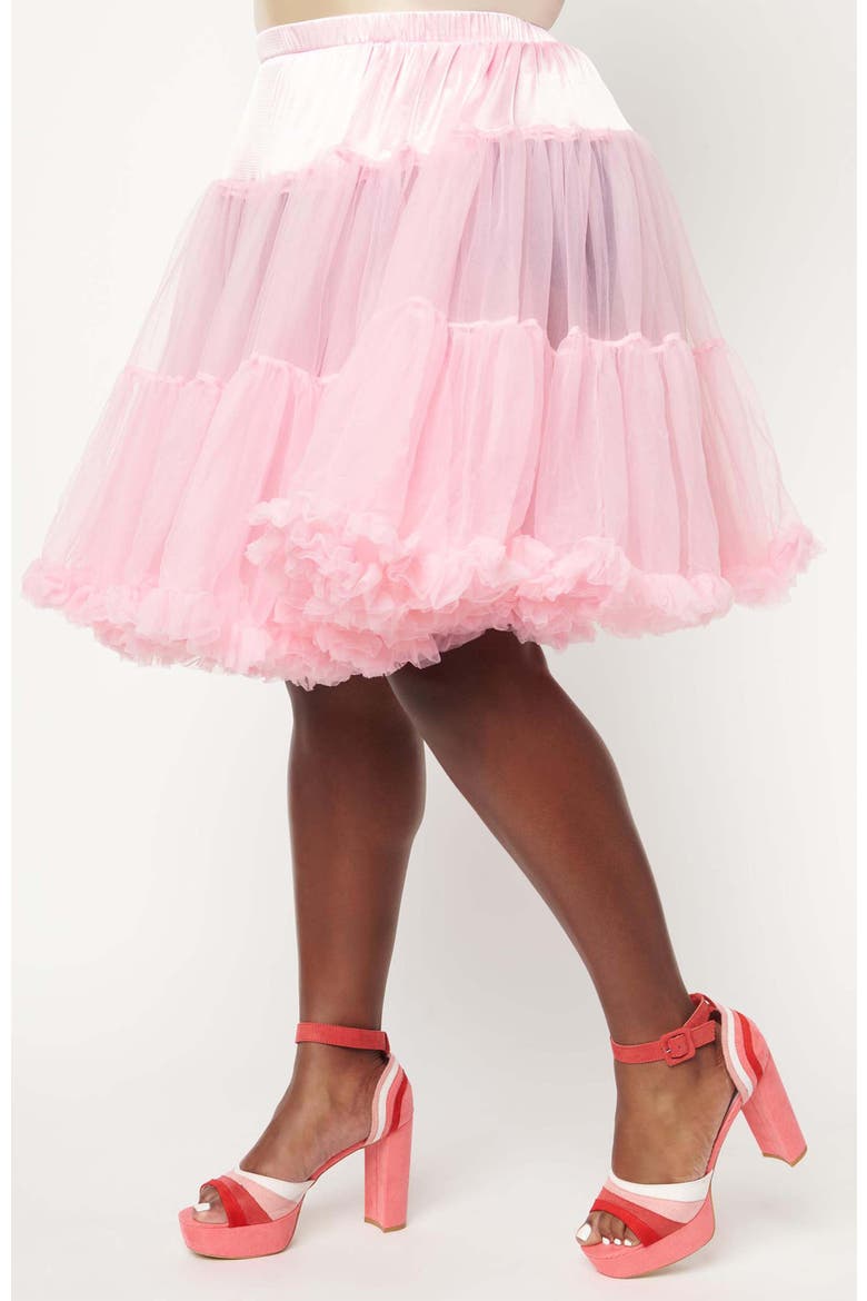 Plus Size Ruffled Petticoat Crinoline, Alternate, color, Light Pink