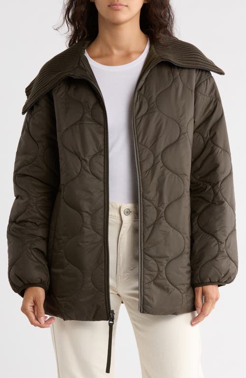 Lucky Brand Reversible Quilted Jacket In Green