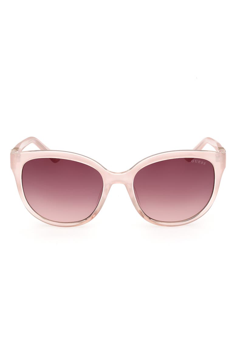 GUESS Round Sunglasses, Main, color, Pink / Gradient Bordeaux