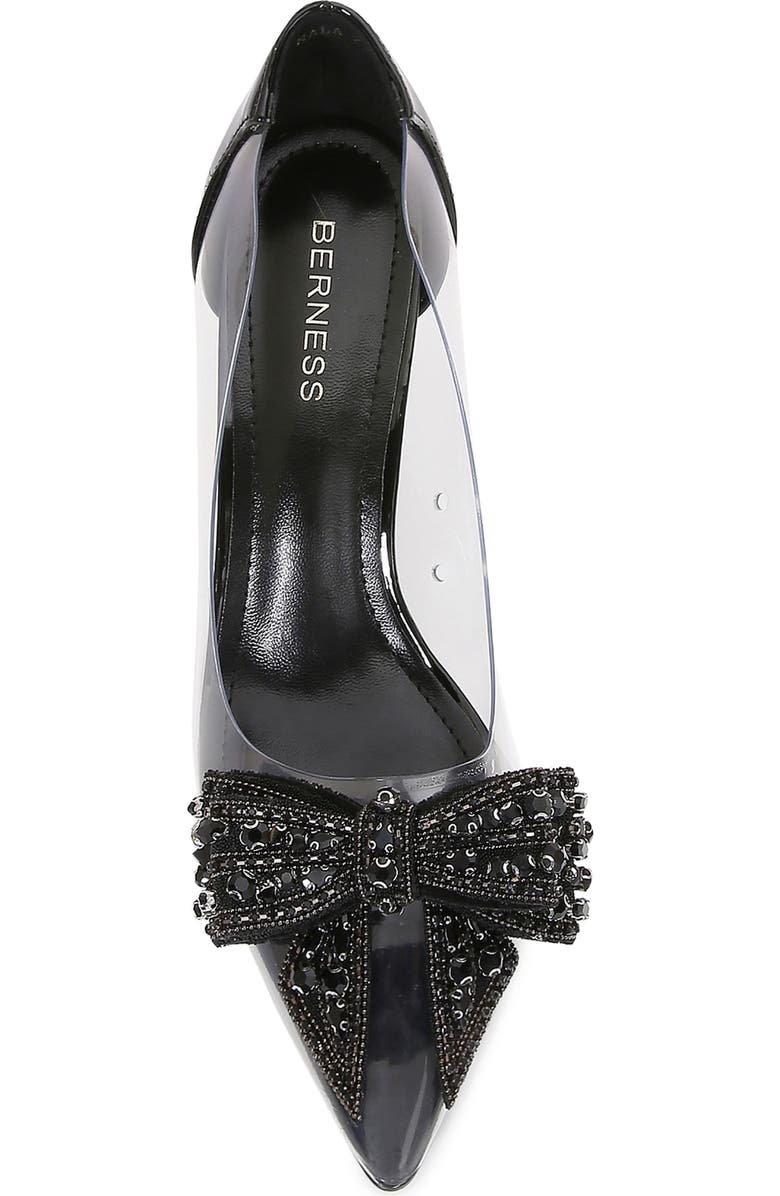 BERNESS Nala Rhinestone Clear Pump, Alternate, color, Black