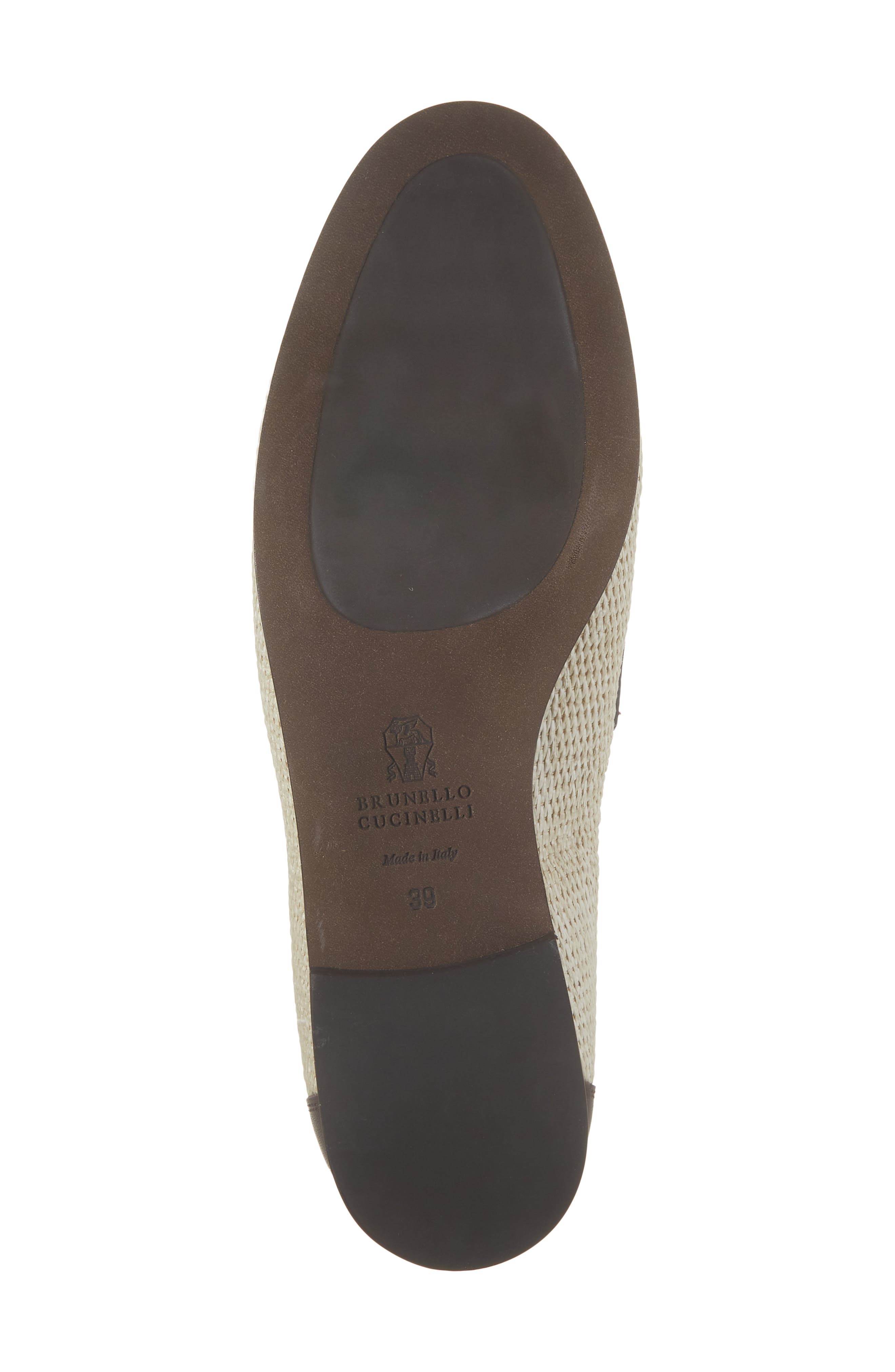 Brunello Cucinelli Techno Raffia Penny Loafer, Alternate, color, C112 Corda