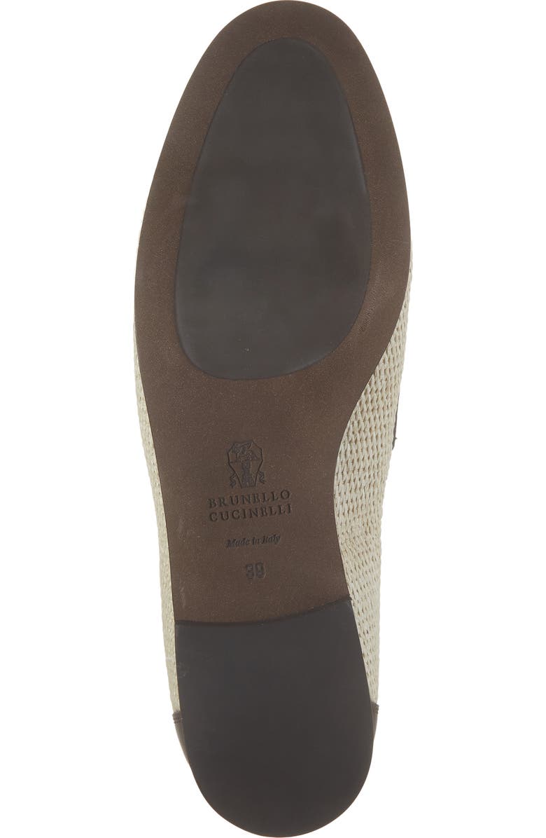 Brunello Cucinelli Techno Raffia Penny Loafer, Alternate, color, C112 Corda
