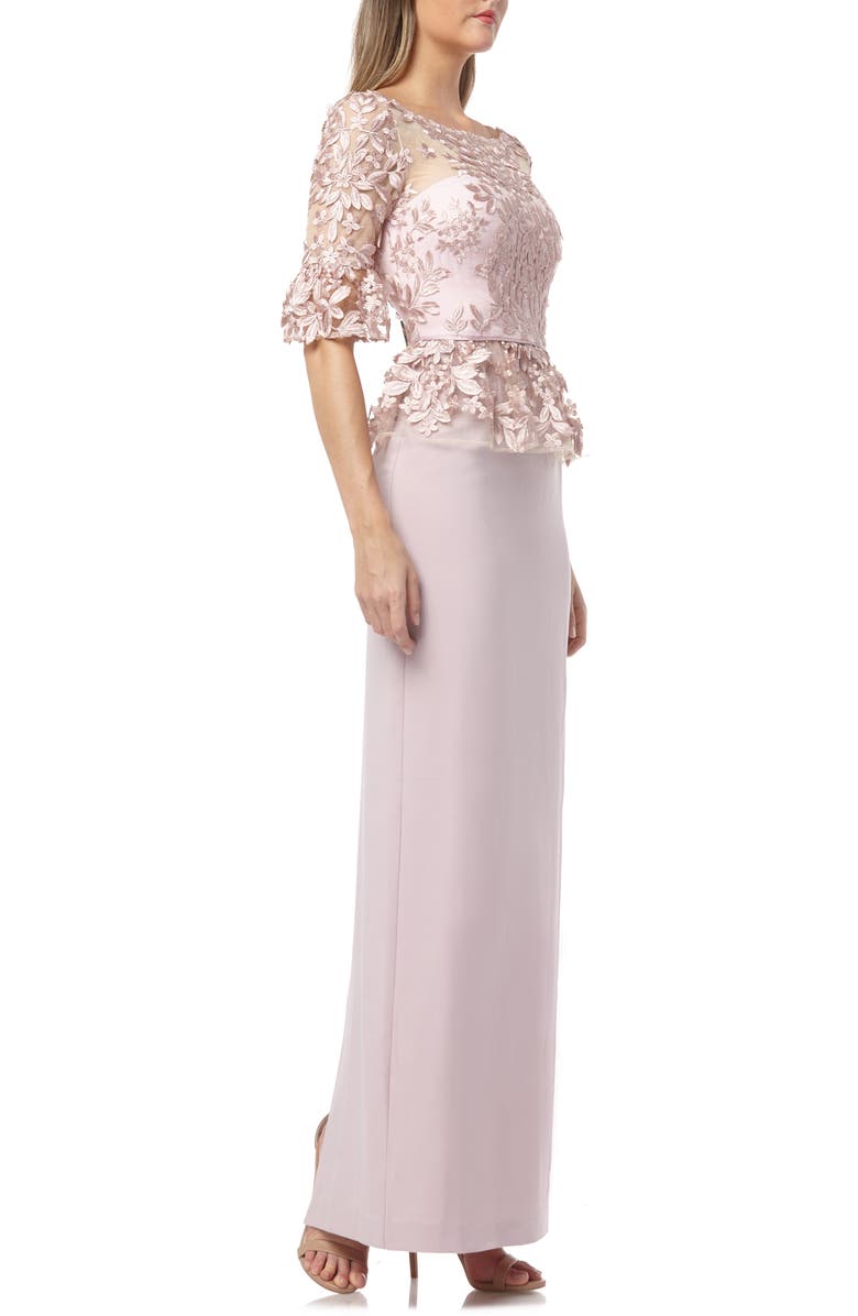 JS Collections Embroidered Mock Two-Piece Gown, Alternate, color,