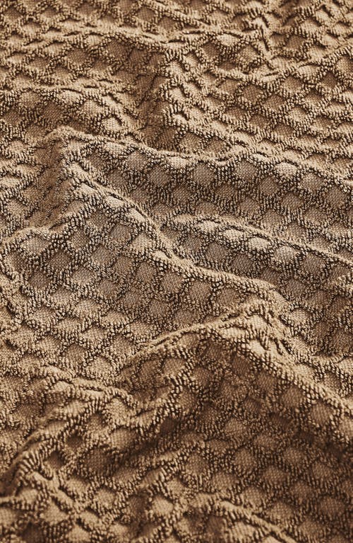 Woven & Weft 2-pack Diamond Cotton Bath Sheets In Brown