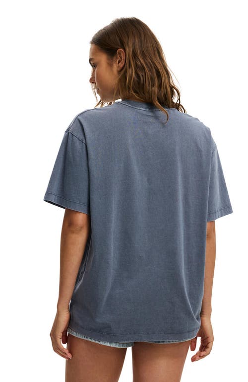 Cotton On The Lcn Music Boxy Graphic Tee In Blue