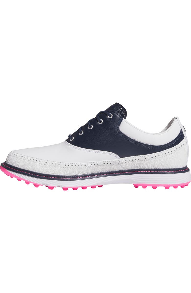adidas MC80 Spikeless Golf Shoe, Alternate, color, White/ Navy/ Pink