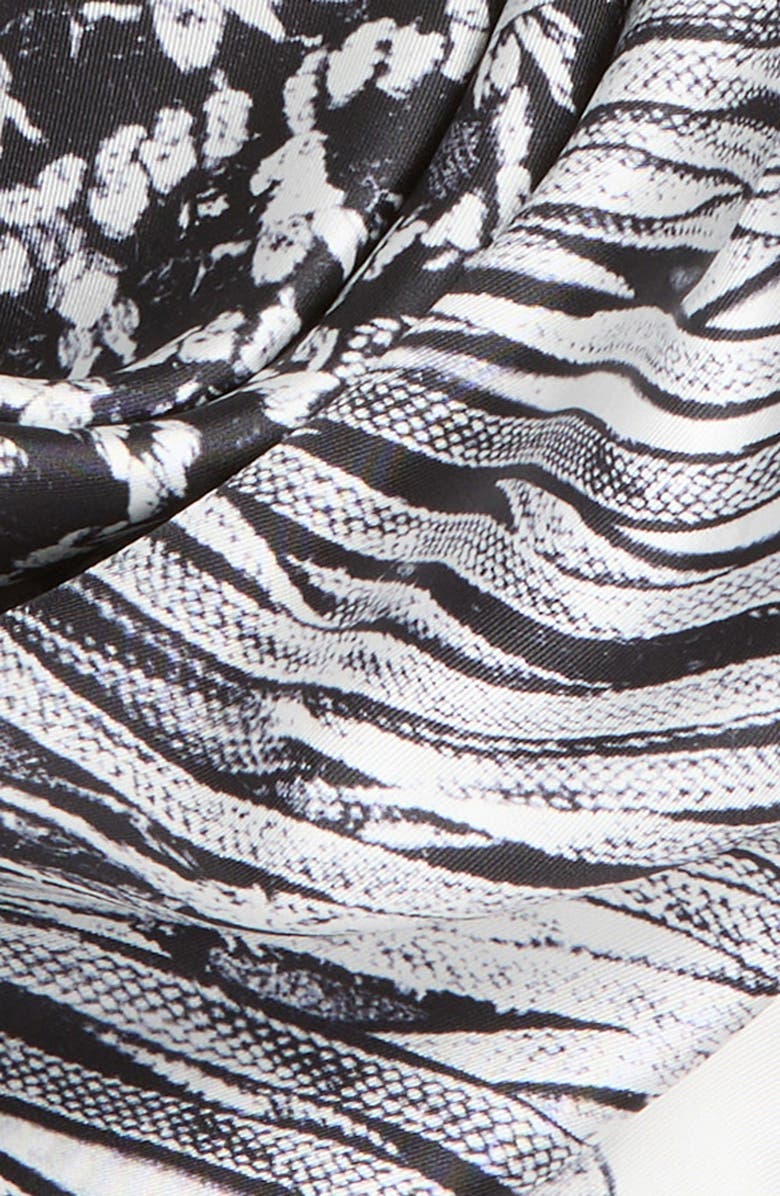 Lafayette 148 New York Trompe l'Oeil Print Square Silk Twill Scarf, Alternate, color, 