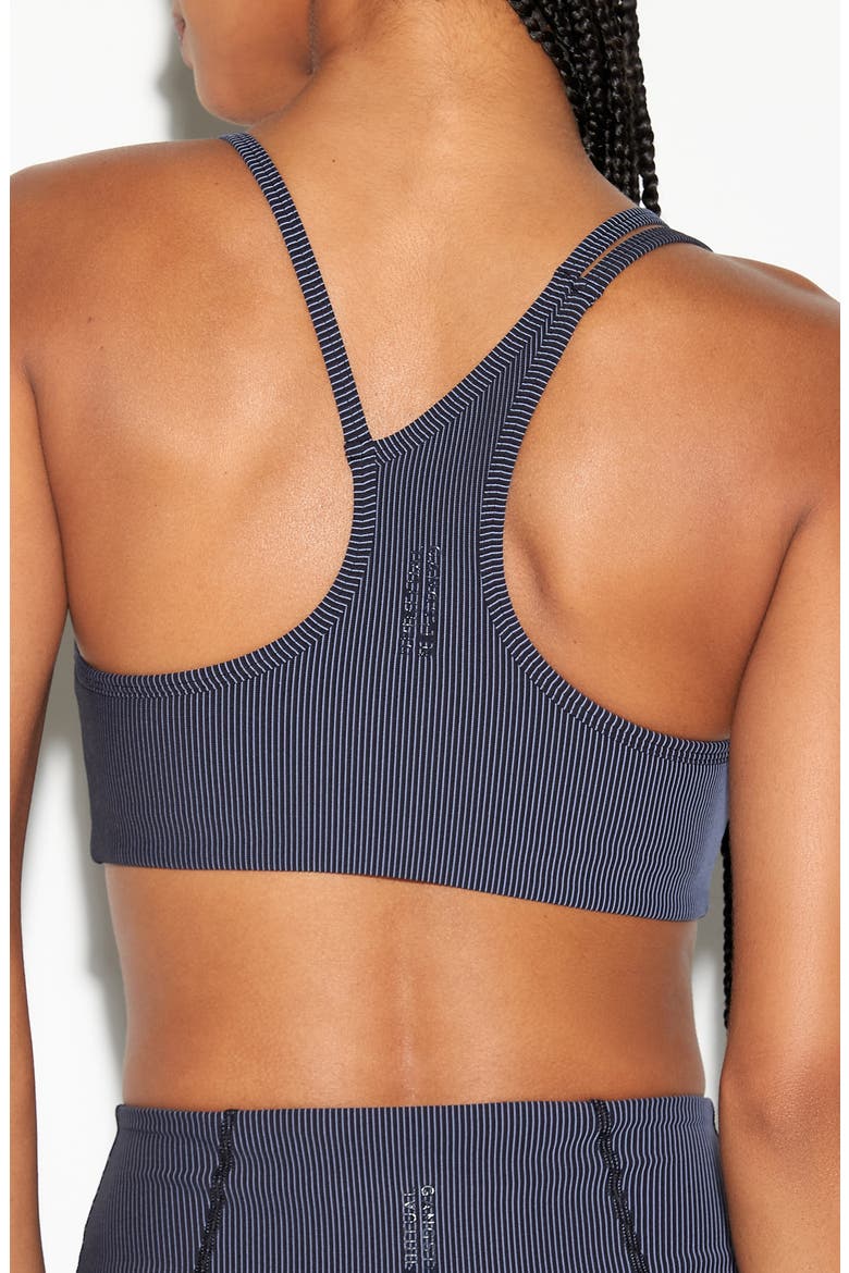 Mercury Two-Tone Longline Sports Bra, Alternate, color, BLACK