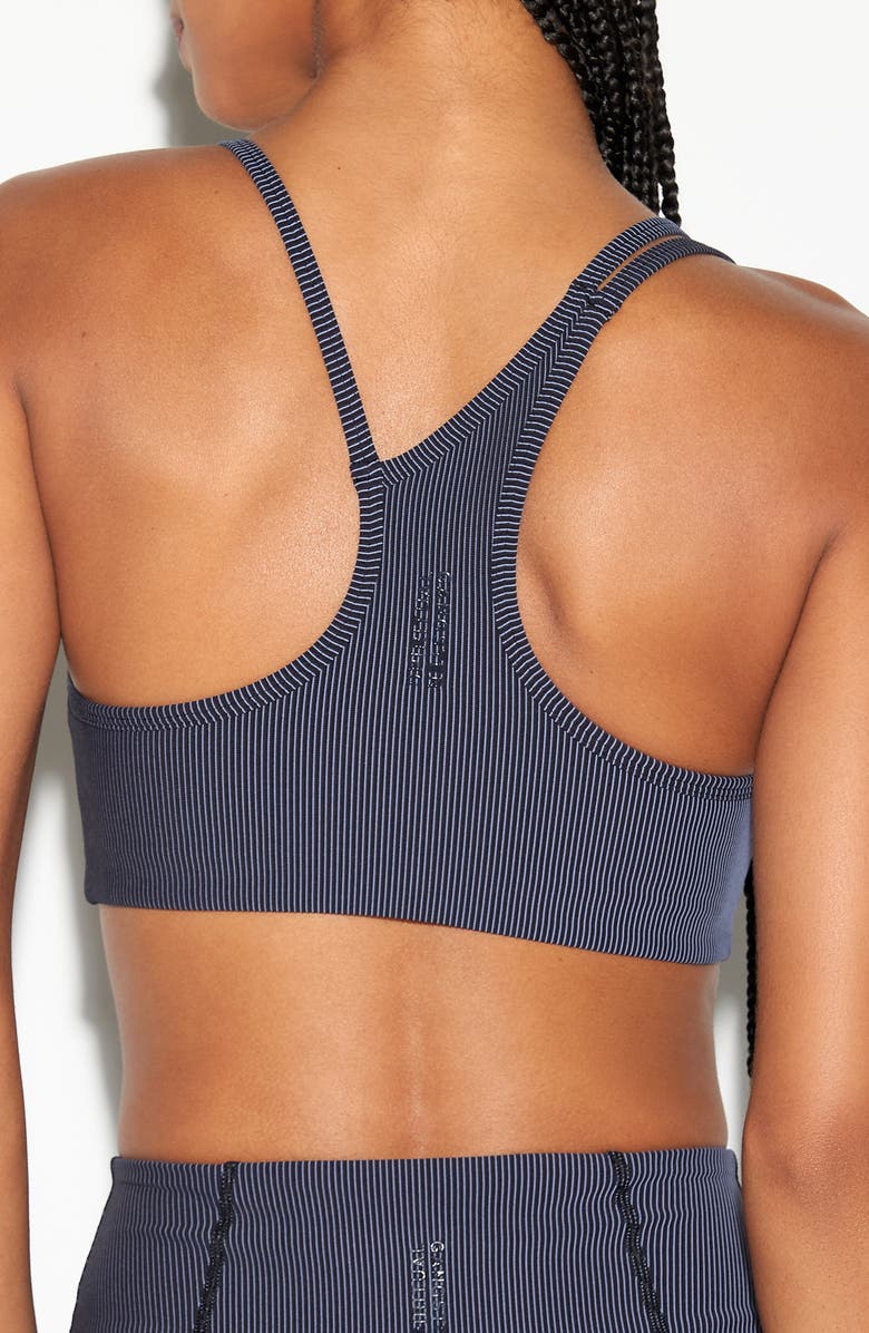 Spiritual Gangster Mercury Two-Tone Longline Sports Bra, Alternate, color, Black