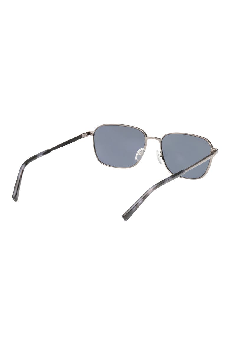 56mm Round Sunglasses, Alternate, color, SHINY GUNMETAL / SMOKE LENS