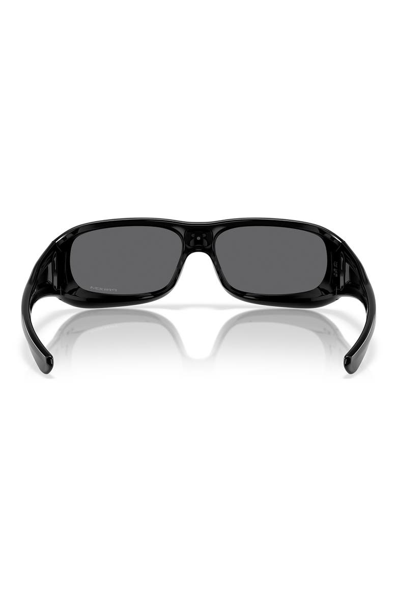 59mm Prizm™ Rectangular Sunglasses, Alternate, color, SHINY BLACK