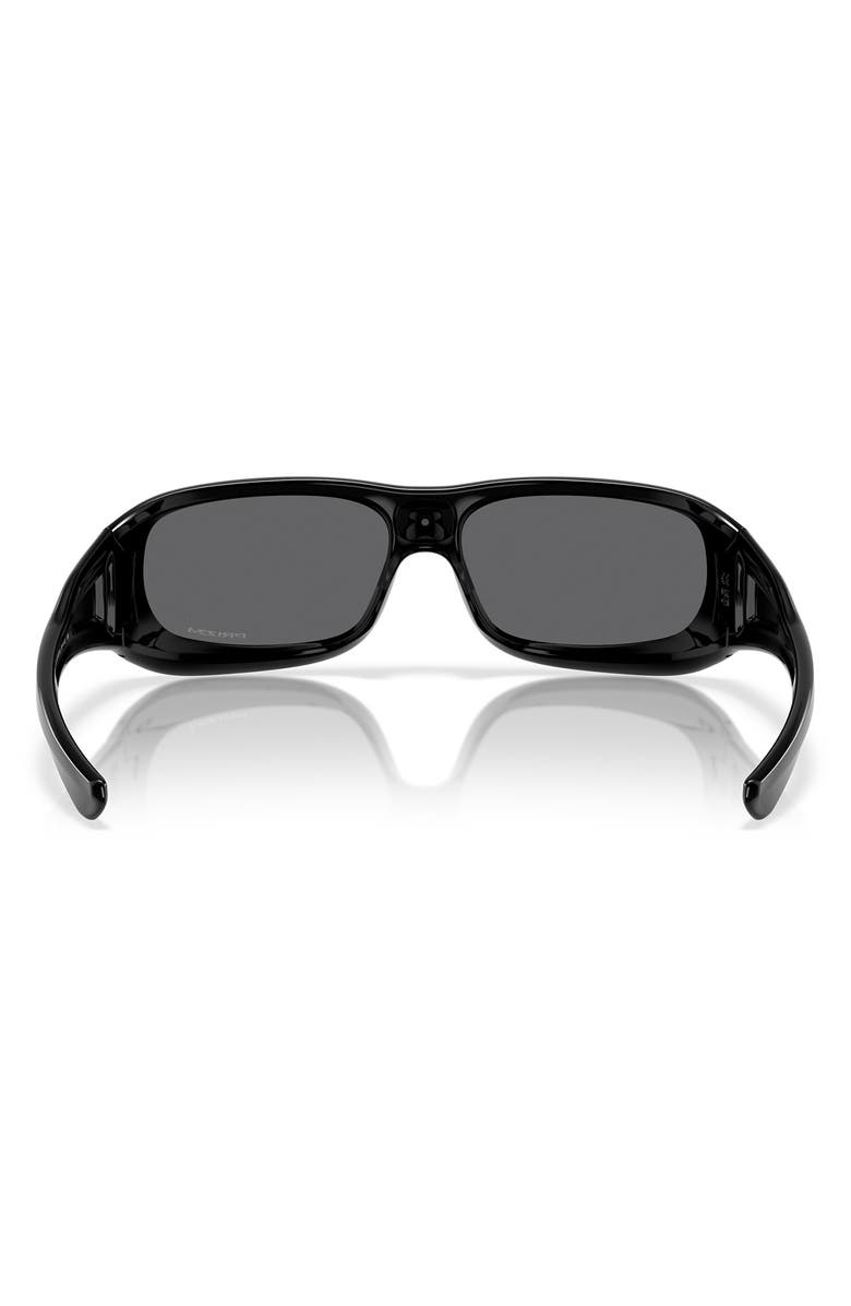 Oakley 59mm Prizm<sup>™</sup> Rectangular Sunglasses, Alternate, color, Shiny Black