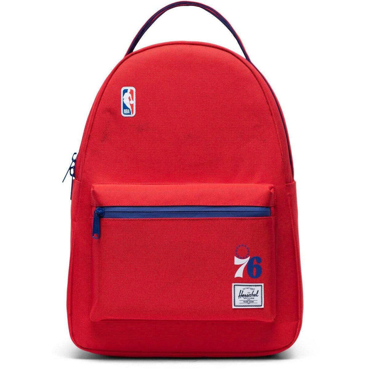 Herschel Supply Co. Red Philadelphia 76ers Nova Mid-Size Backpack, Main, color, 