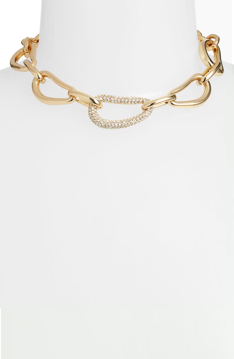 Nordstrom Pavé Accent Link Chain Necklace, Alternate, color, 