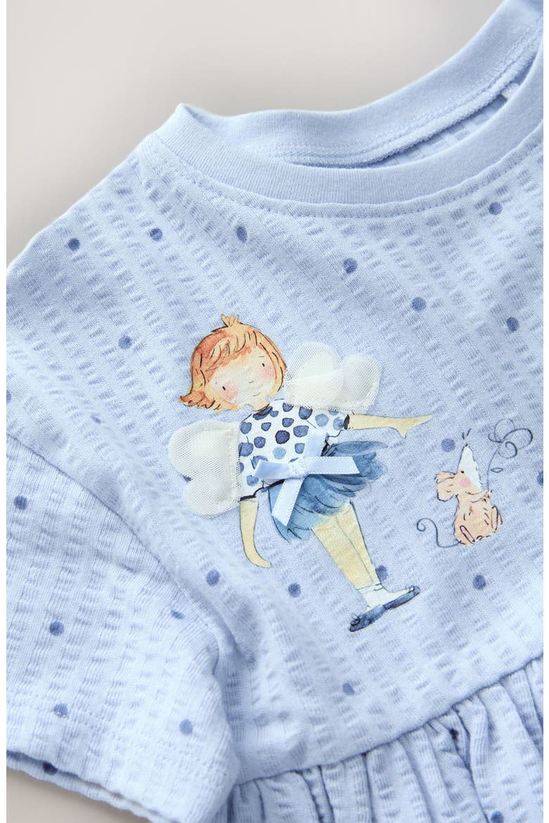 Kids' Fairy Print Rib Jersey Dress, Alternate, color, BLUE