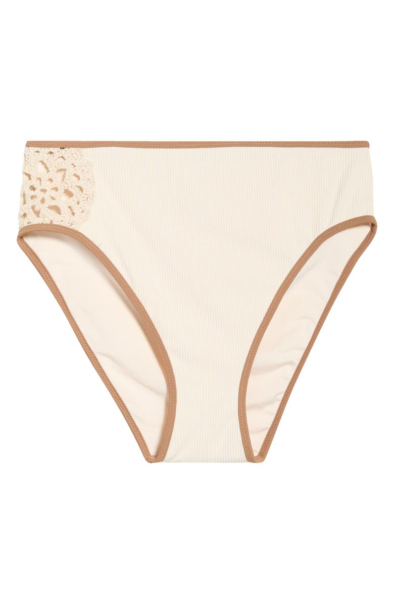 Sanctuary High Waist Bikini Bottoms, Alternate, color, White Sand