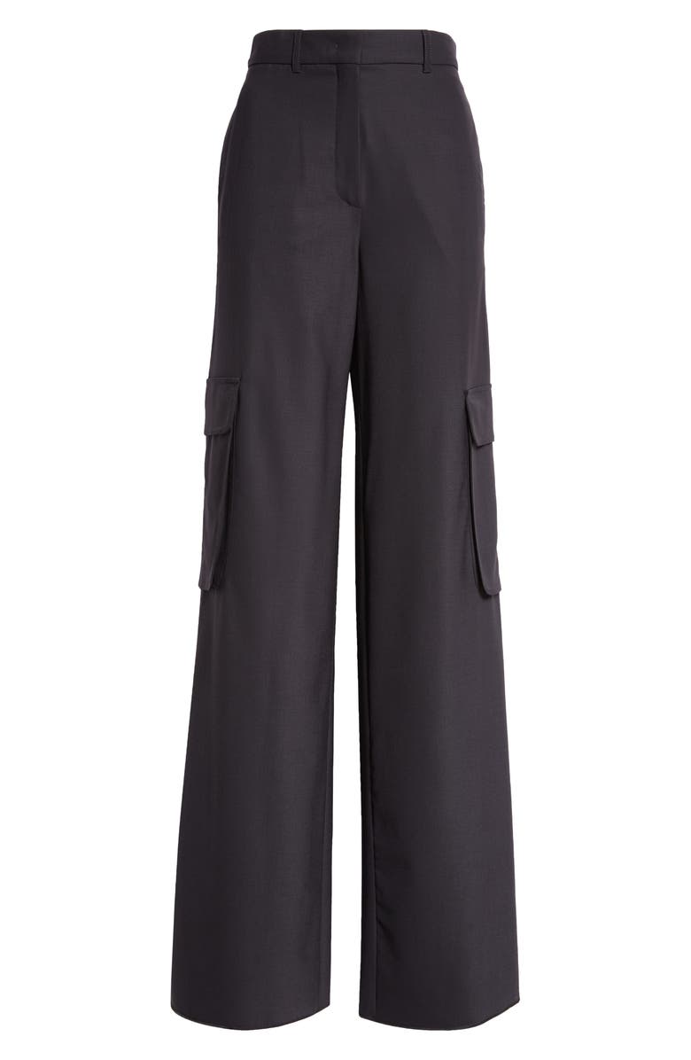 Max Mara Studio Ghiera Stretch Virgin Wool Cargo Pants, Alternate, color, 