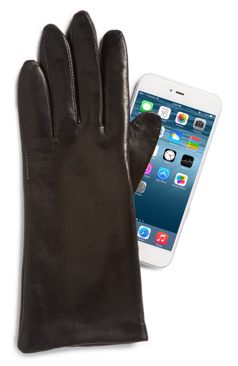 Fownes Brothers 'Basic Tech' Cashmere Lined Leather Gloves, Alternate, color, 