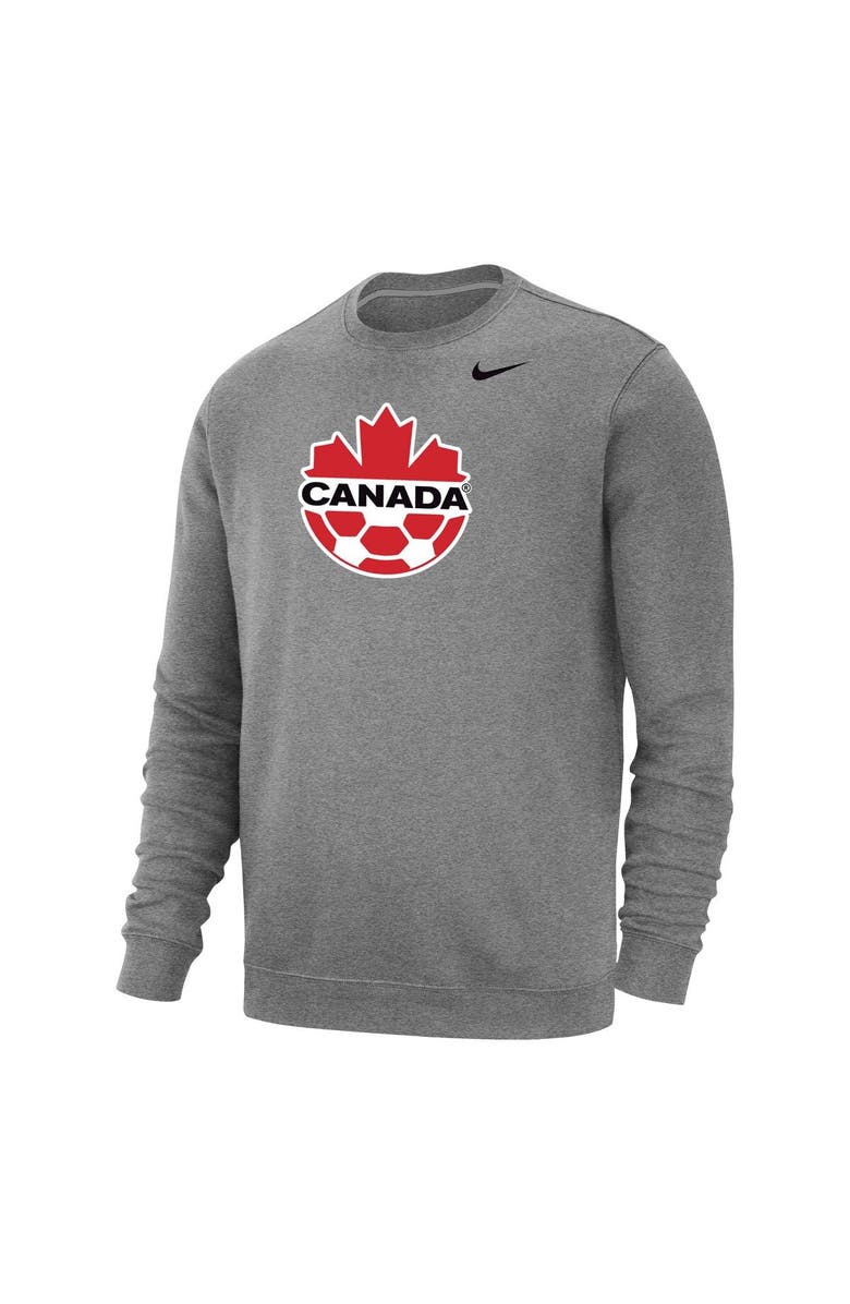 Nike Men's Nike Heather Gray Canada Soccer Fleece Pullover Sweatshirt, Alternate, color, Heather Gray