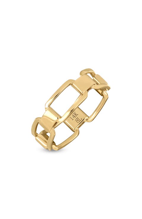 14K Gold Statement Ring, 6mm